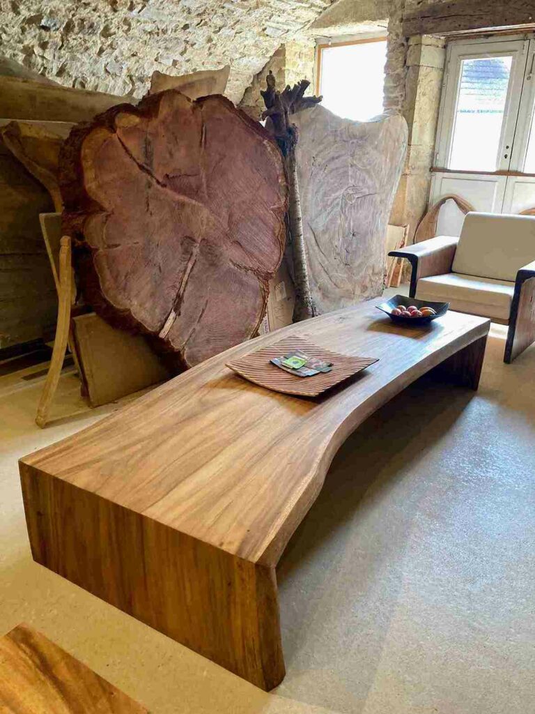 table basse bois massif unique originale